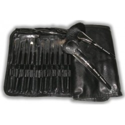 28 brushes leather case