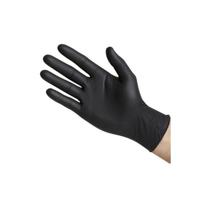 Black nitrile gloves 100 u.