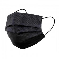 Black disposable face mask 50u